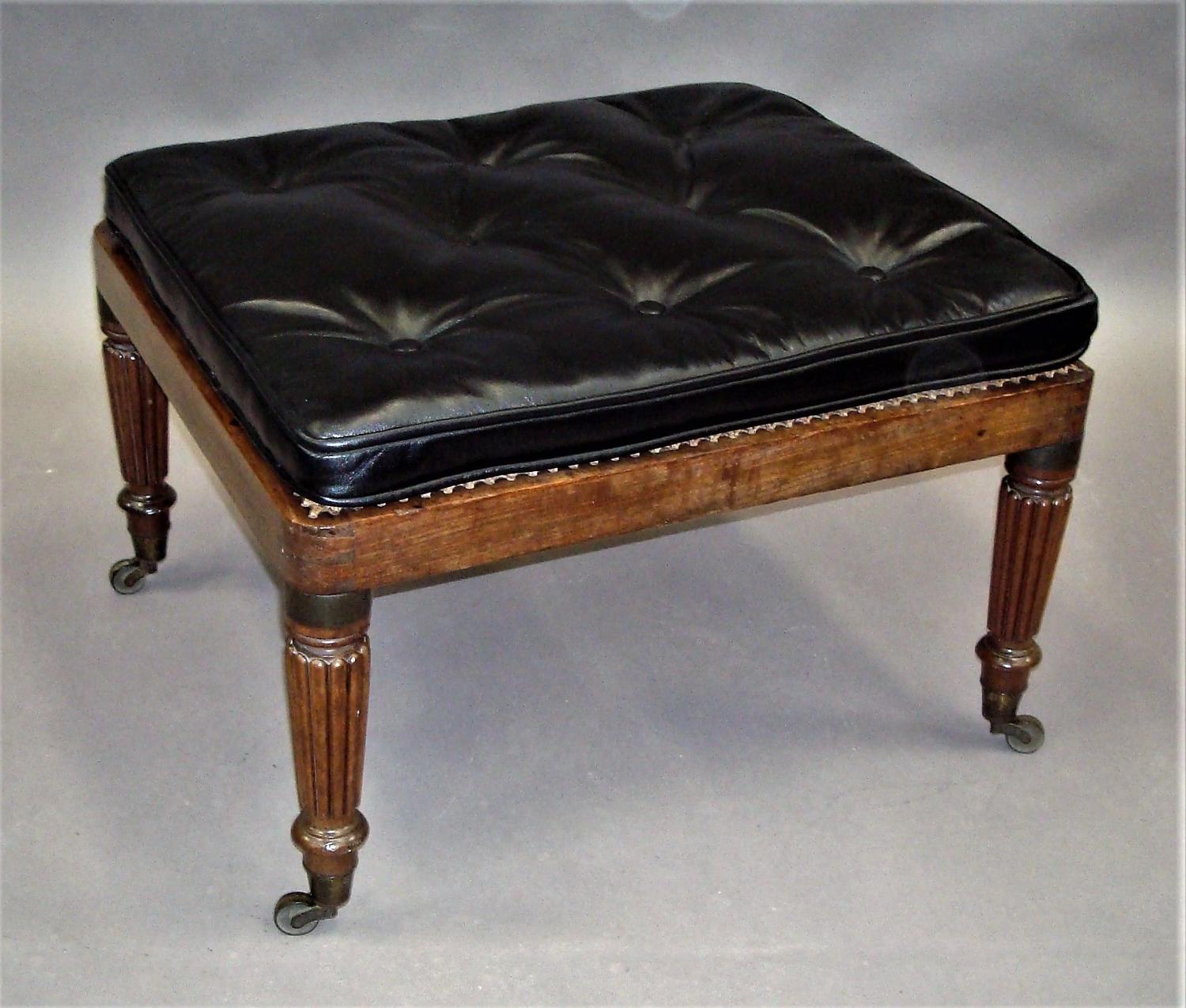 Regency mahogany campaign stool
