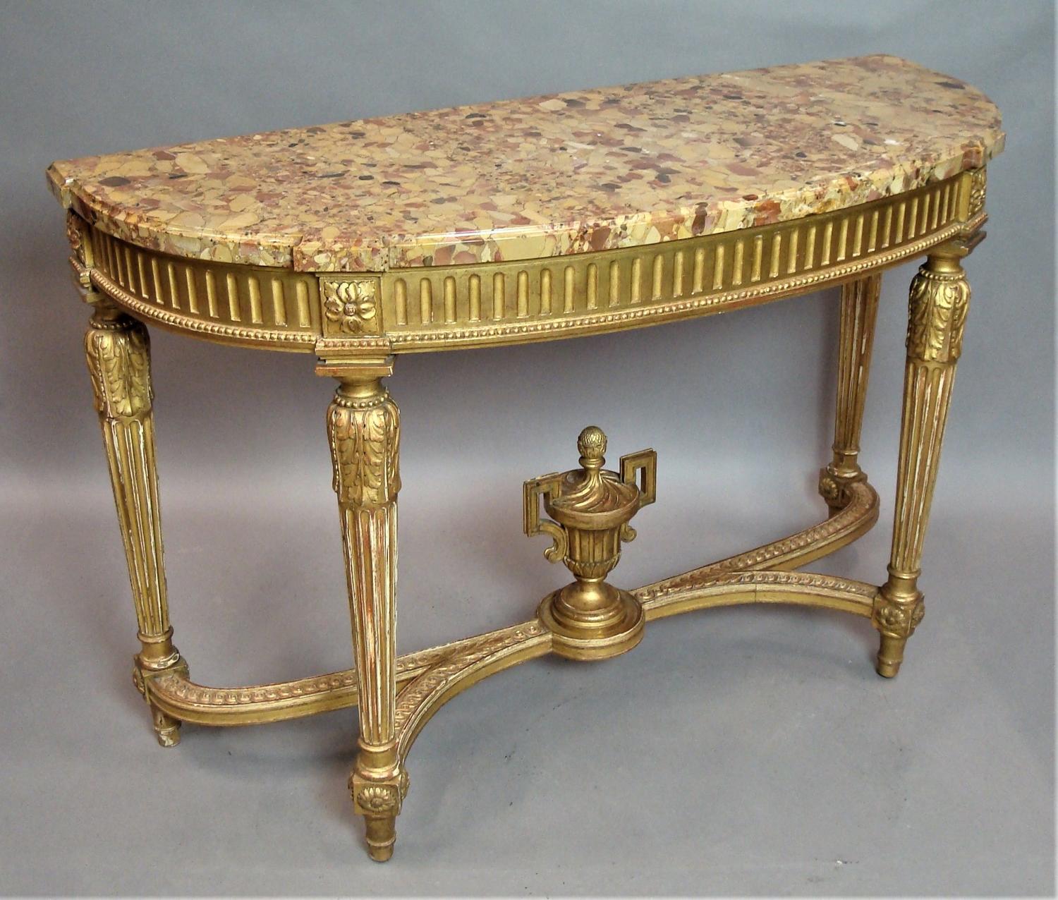 20th Giltwood Console Table