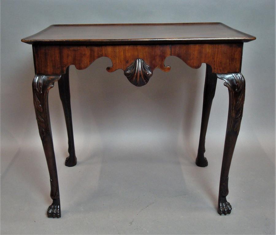 George II Irish mahogany silver table