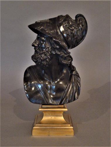 C19th bronze Grand Tour bust of Ajax