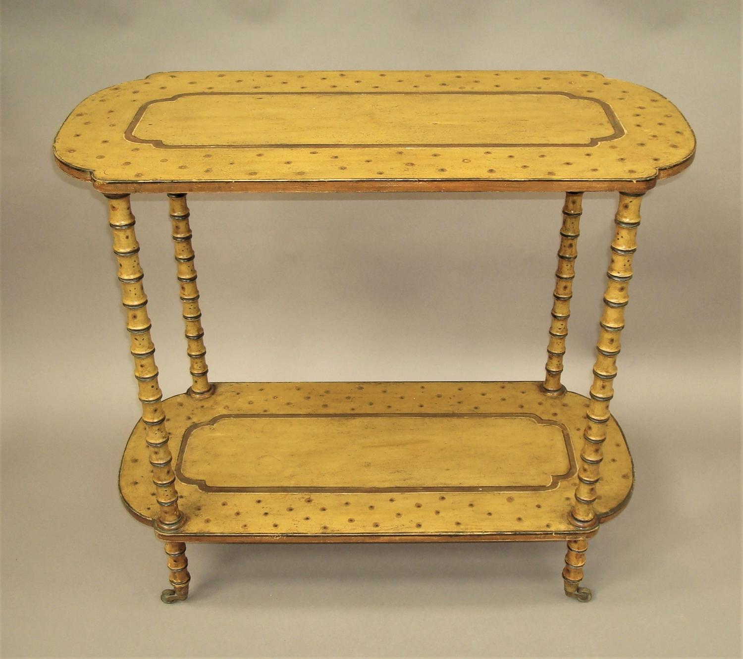 Regency painted faux bamboo centre table