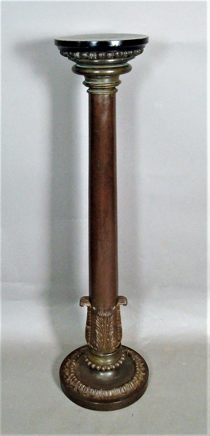 Regency neoclassical bronze column