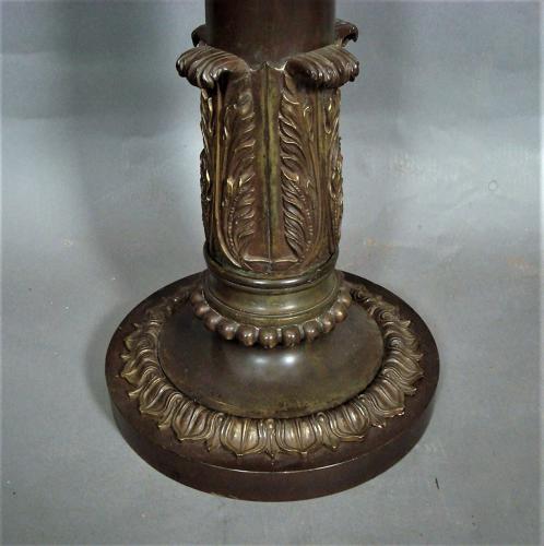 Regency neoclassical bronze column