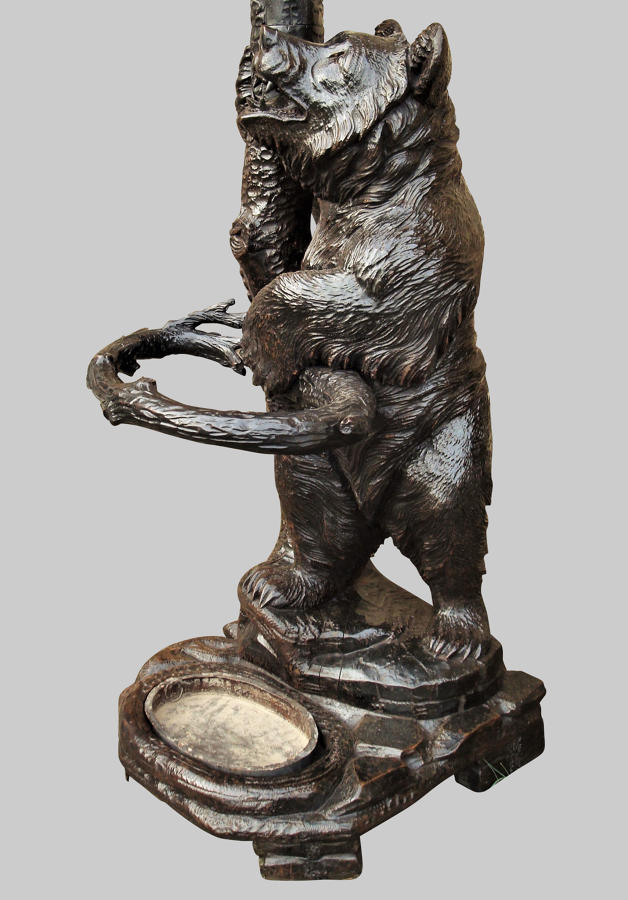 C19th carved bear hall stand