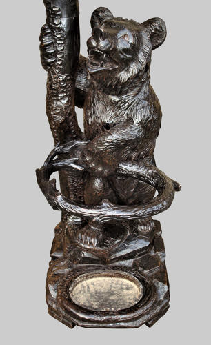C19th carved bear hall stand