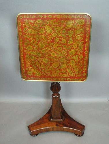 Regency rosewood / penwork occasional table