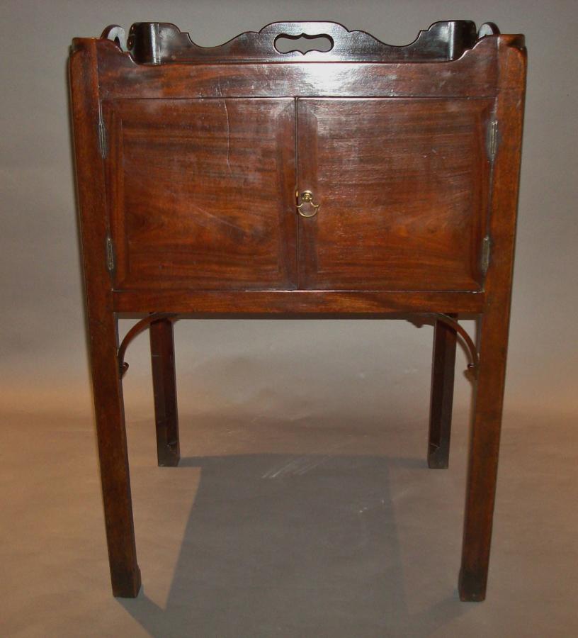 George III mahogany bedside cabinet