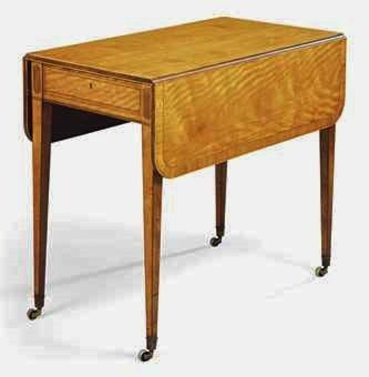 Geo III satinwood pembroke table