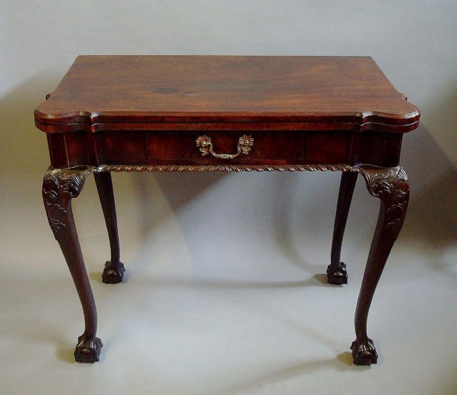George III mahogany card table