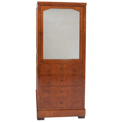 C19th North European amboyna bookcase