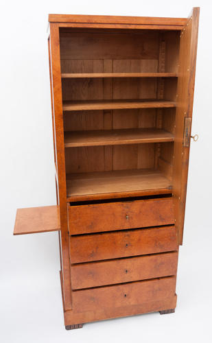 C19th North European amboyna bookcase