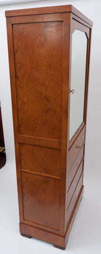 C19th North European amboyna bookcase