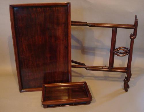 C19th Chinese Hongmu tray table