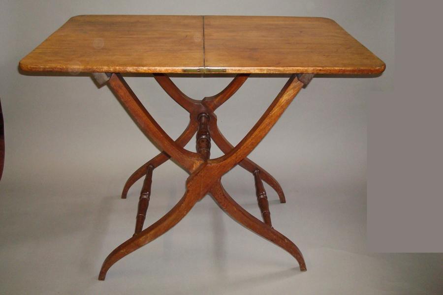 Regency mahogany folding coaching table
