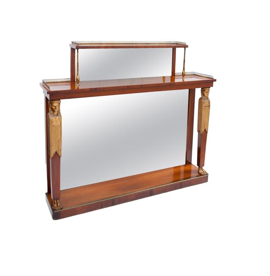 Regency rosewood and gilt console table