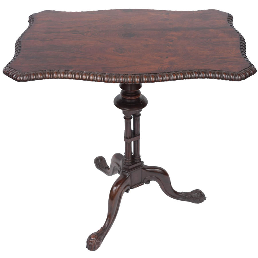 Regency rosewood Gillows rectangular tripod table