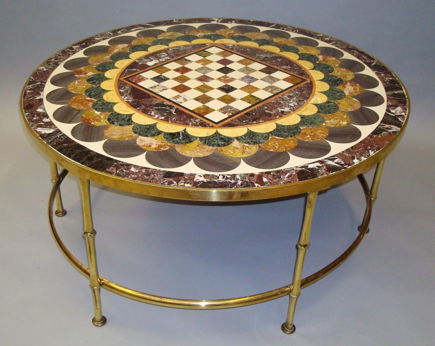 C19th specimen marble coffee table