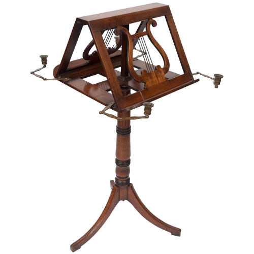 Geo III mahogany duet music stand