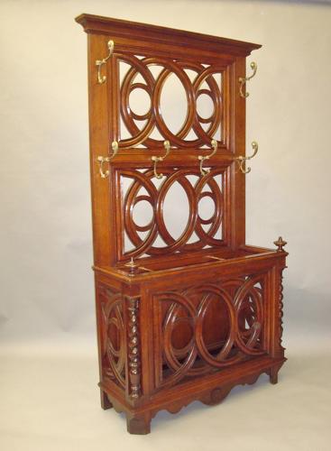19th Century Oak Hall Stand