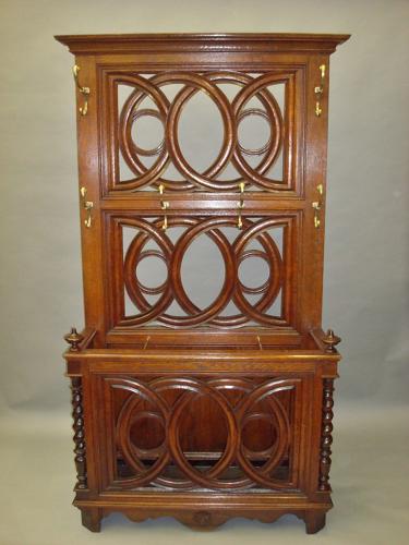 19th Century Oak Hall Stand