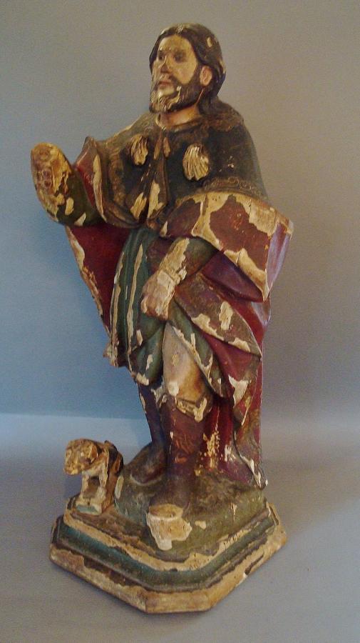 C18th statue of Saint Roch