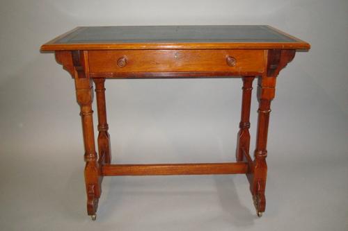 C19th walnut writing table stamped Gillows