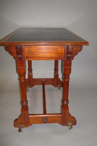 C19th walnut writing table stamped Gillows