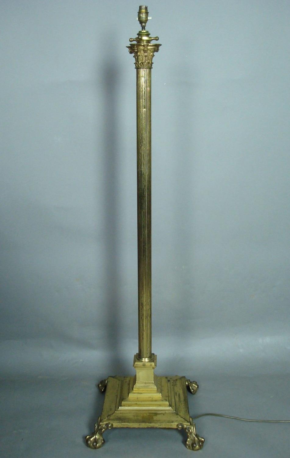 19th century brass lamp
