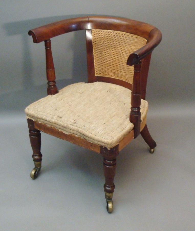 Regency mahogany library / desk chair