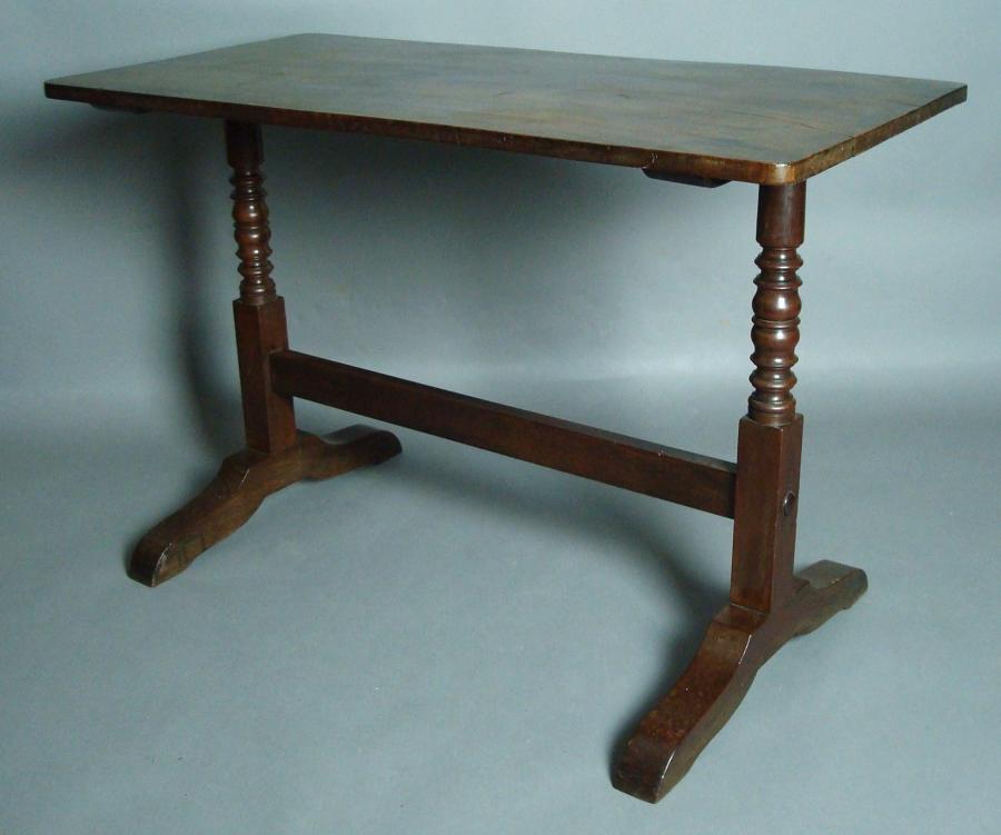 19th century mahogany end support table