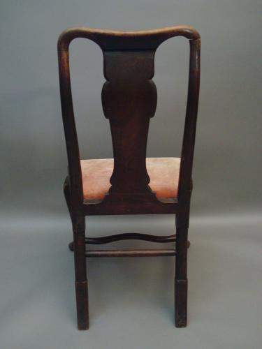 George I walnut cabriole leg side chair