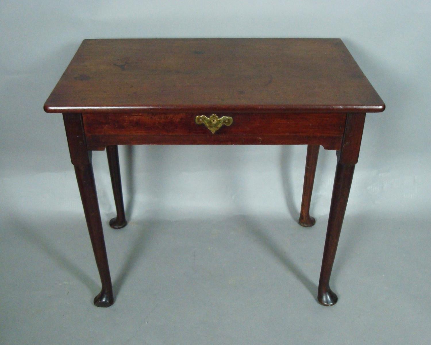 George II mahogany single drawer side table