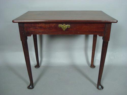 George II mahogany single drawer side table