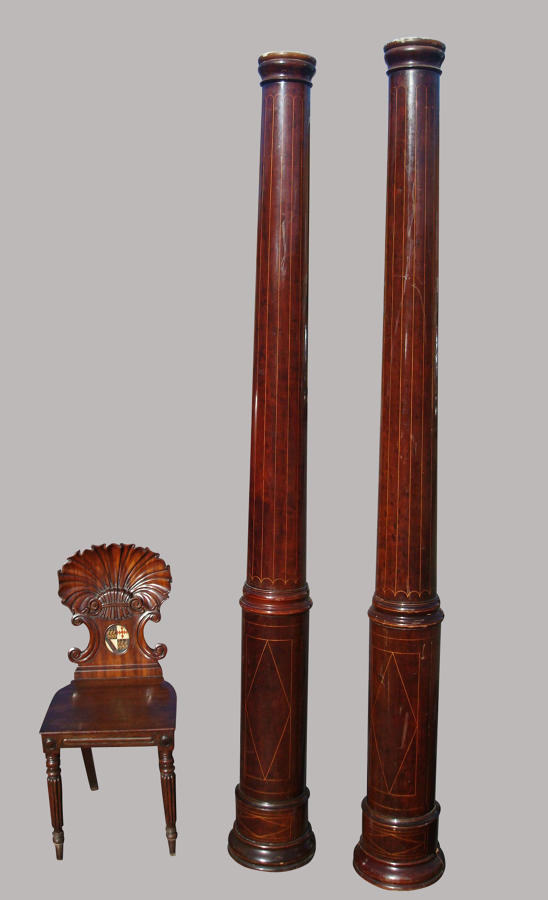 19th century very tall pair of columns