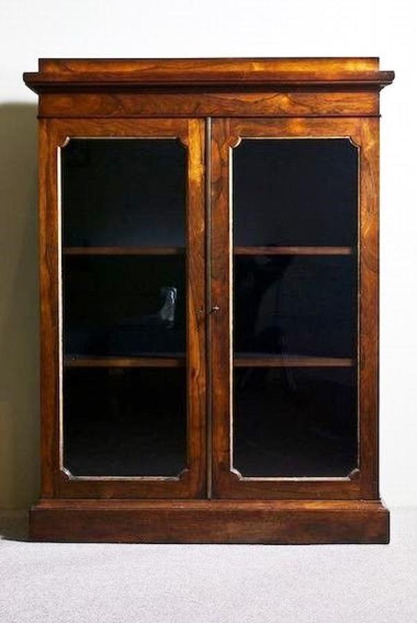Regency rosewood bookcase cabinet