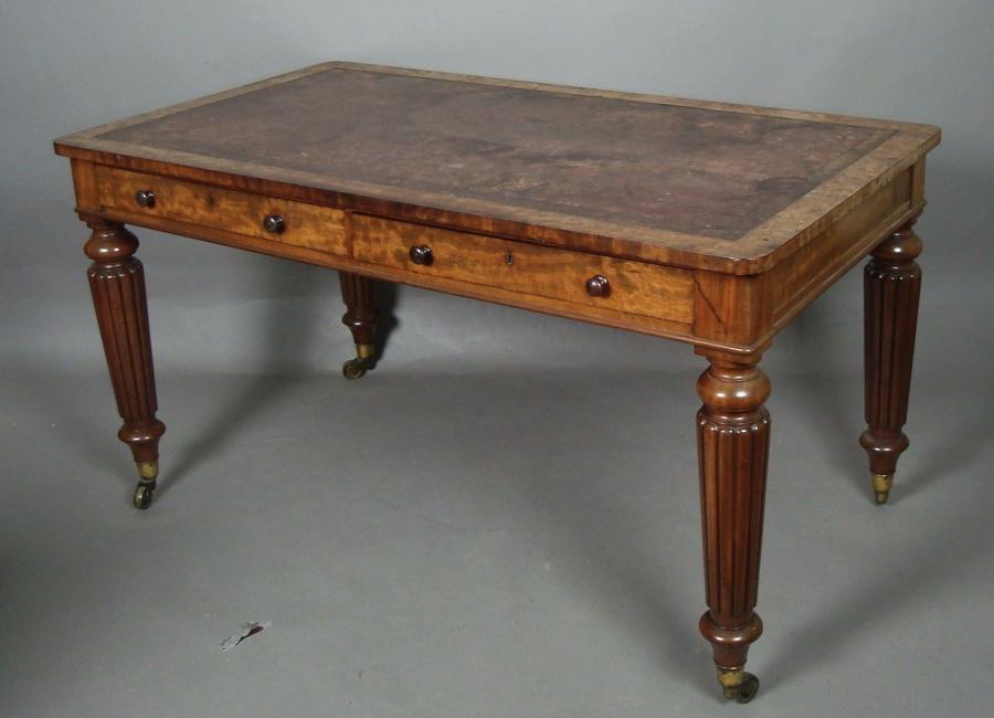 George IV mahogany Holland library table