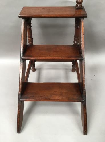 Regency set of mahogany library steps