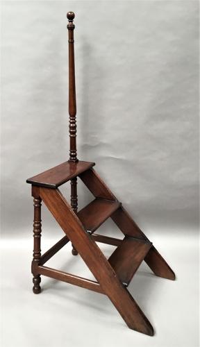 Regency set of mahogany library steps