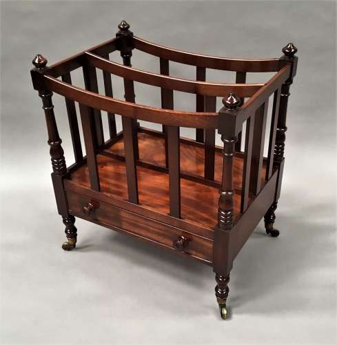 Regency mahogany dish top canterbury