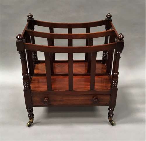 Regency mahogany dish top canterbury