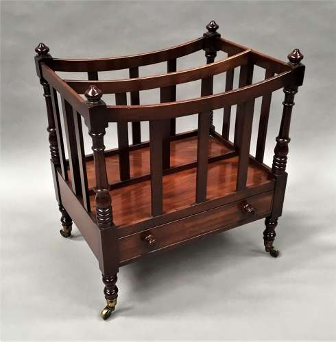 Regency mahogany dish top canterbury