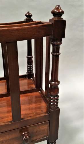 Regency mahogany dish top canterbury
