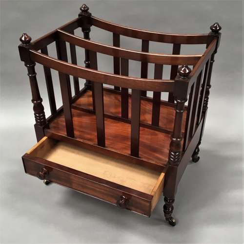 Regency mahogany dish top canterbury
