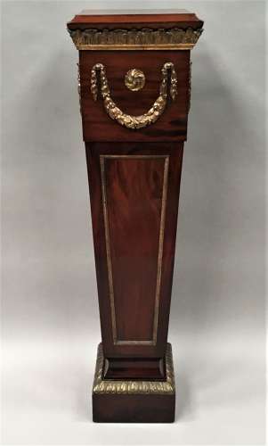 C19th neoclassical mahogany pedestal
