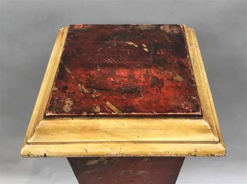 Regency simulated marble pedestal