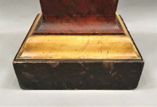 Regency simulated marble pedestal