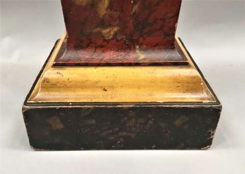 Regency simulated marble pedestal