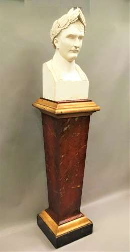 Regency simulated marble pedestal