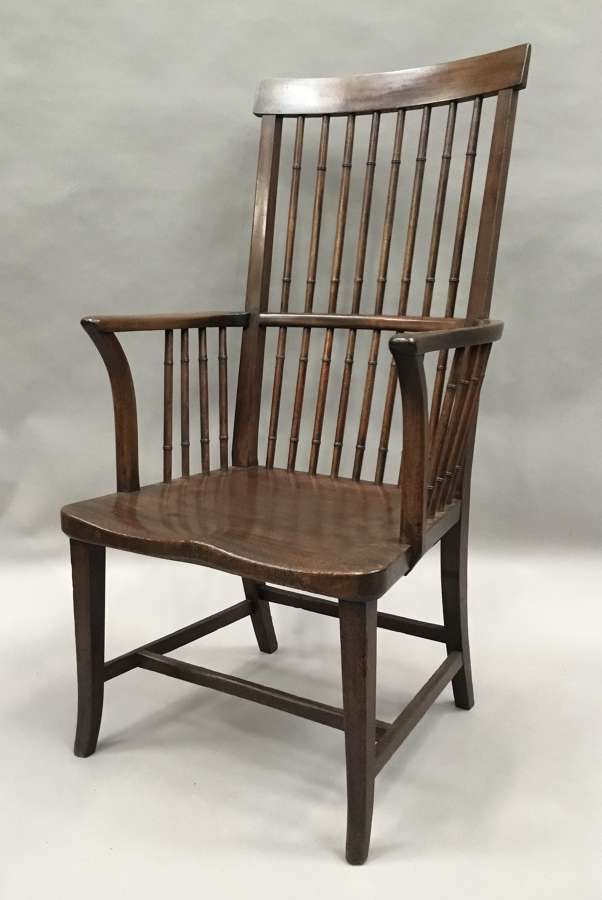 George III mahogany windsor armchair