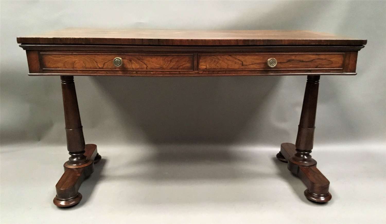 Regency rosewood end support library / centre table